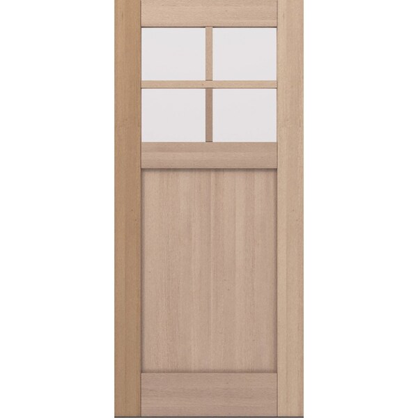 Doornmore CRF-P1G4, 37.75" x 82" ( 36" Door) Left Hand, Mahogany SDL 4 Lite Exterior Door CRF-P1G4-SW-3680_1_LI - main