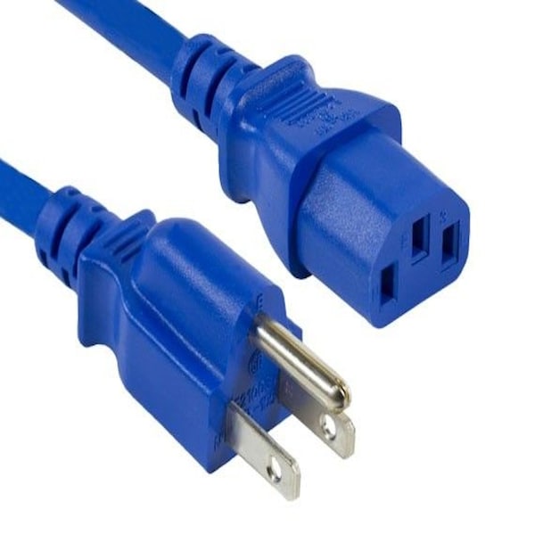 Sanoxy 2 PACK 1ft 18 AWG Universal Power Cord IEC320 C13 to NEMA 5-15P, Blue SNX-CBL-LDR-PW130-2201 - main