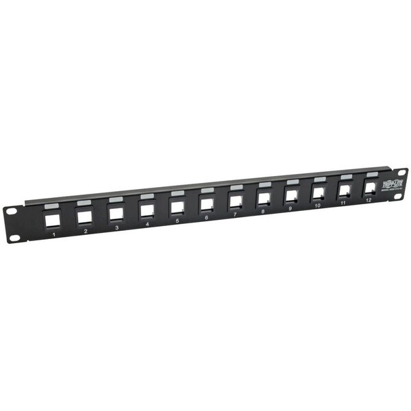 Eaton Tripp Lite Series 12-Port 1U Rack-Mount Unshielded Blank Keystone/Multimedia Patch Panel, RJ45 N062-012-KJ - main