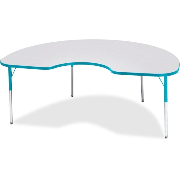 Jonti-Craft Berries Kidney Activity Table, 48 in. x 72 in., A-height, Freckled Gray/Teal/Gray 6423JCA005 - main