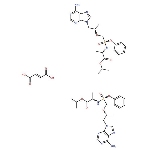 Ak Scientific Tenofovir alafenamide hemifumarate (100mg), CAS 1392275-56-7 V9722-100mg - main