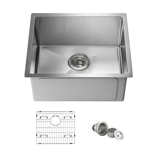 Kibi 21in Handcrafted Undermount Single Bowl 16 gauge Stainless Steel Kitchen Sink K1-S21 - main
