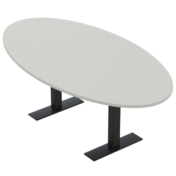 Skutchi Designs 4 Person Conference Table With Power Unit | 7' Oval Table | Harmony Series HAR-OVL-48X84-T.BK-U779-NA - main