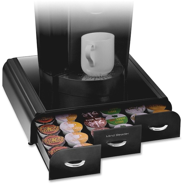 Mind Reader Coffee Pod Drawer Organizer, Black TRY01-BLK - main