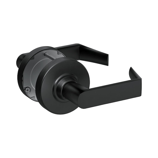 Schlage Grade 1 Double Dummy Cylindrical Lock, Non-Keyed, Rhodes Lever with Rose, Matte Black Finish PC172 RHO 622 - main