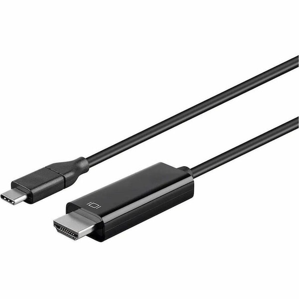 Monoprice USB TYPE C TO HDMI 3.1 CABLE - 5GBPS, 4K@30HZ, BLACK, 9FT 36085 - main