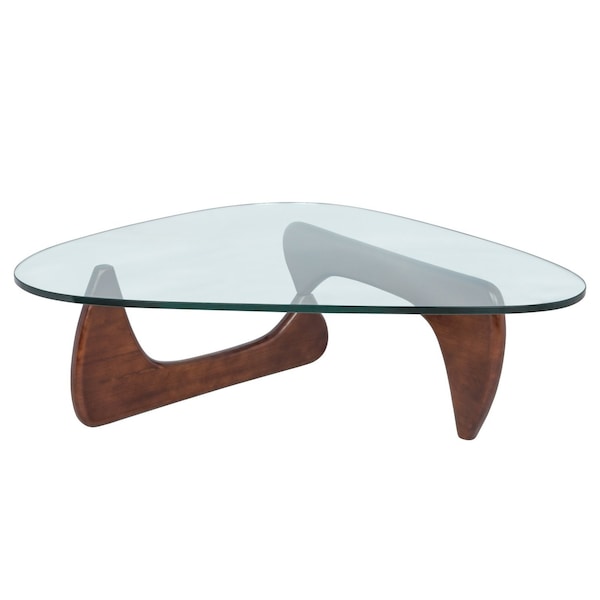 Leisuremod Imperial Triangle Coffee Table, Dark Walnut NG52DW - main