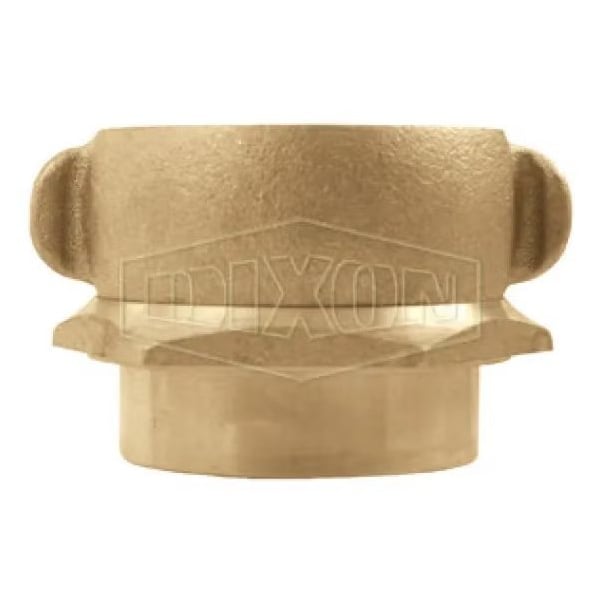 Dixon Rocker Lug Adapter, 1-1/2 x 2-1/2 in, FNPT x NST NH Swivel, Brass, Domestic RSF25F15T - main