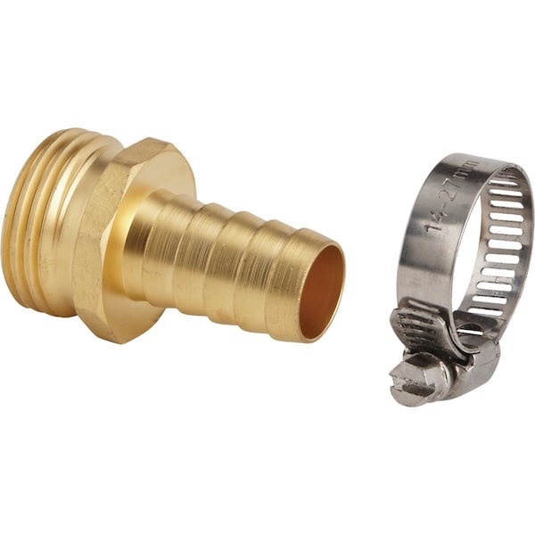 Best Garden 5/8 In. Male Brass Hose End Repair Hose Coupling GB9412-5/8" - main