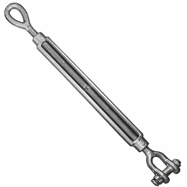 Hyw Products Drop Forged Hot Dipped Galvanized Steel Turnbuckle 5/8in x 12in Eye/Jaw 1015812 - main