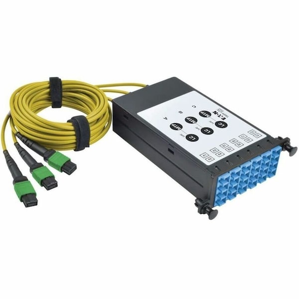 Eaton 40/100Gb Fiber Breakout Cassette with Built-In MTP Cables 40Gb to 4 x 10Gb 100Gb to 4 x 25Gb x3 N482-3M8L12S-B - main