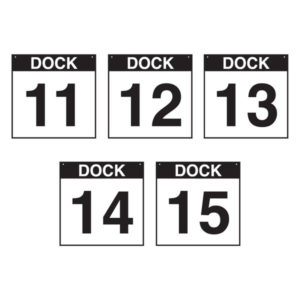 5S Supplies Loading Dock 11-15 Sign - ALM - 16in x 16in DOCK11-15-ALM-1616 - main