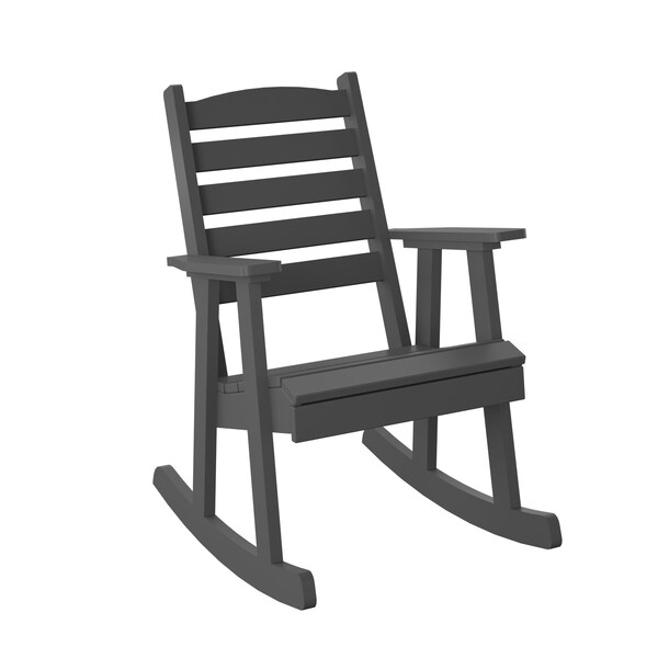 Polybird SLAT BACK ROCKING CHAIR. CHARCOAL POLYBIRD P77 - main