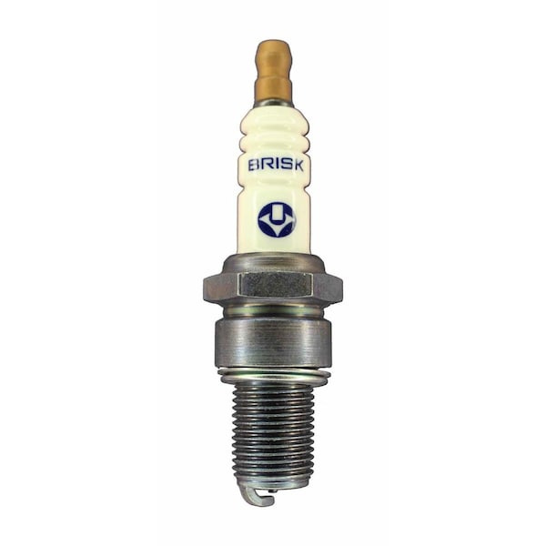 Brisk Silver Racing Spark Plug with Gasket Seat, 14 mm Thread - 19 mm Reach BSKLR10SL - main