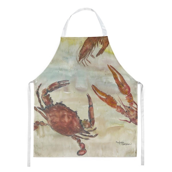 Carolines Treasures CrabShrimpOyster Yellow Sky Apron SC2023APRON - main