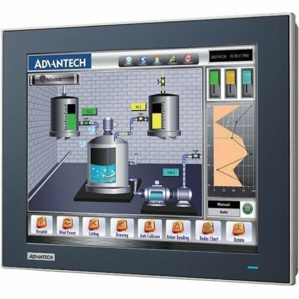 Advantech 15 XGA Ind. Monitor, w/Resistive TS(24Vdc) FPM-715-R9AE - main