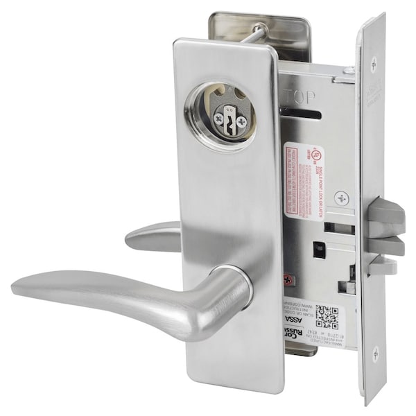 Corbin Russwin Storeroom or Closet Mortise Lock, DS Lever, M Escutcheon, Satin Chrome ML2057 DSM 626 LC LH - main
