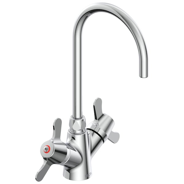 Delta Commercial 25C3 Two Handle Single Shank Mixing Faucet In Chrome 25C3877 - main