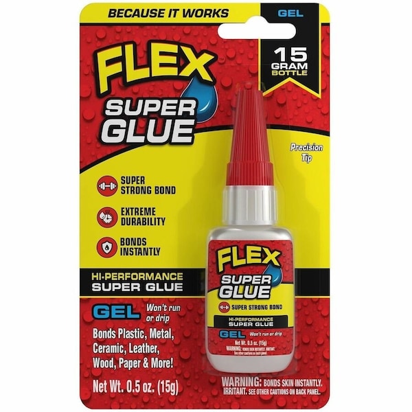 Flex Seal Super Glue, Clear, 0.5 oz. (15g), 8 PK SGGELB15 - main