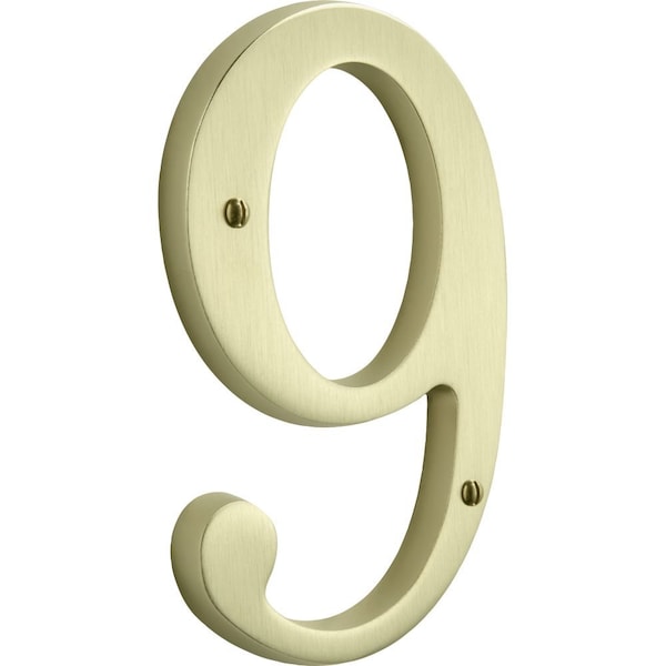 Baldwin House Numbers Lifetime Satin Brass 90679044 - main