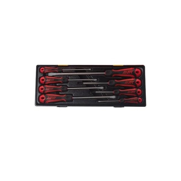 Jtc Auto Tools Heavy Duty Screwdriver Set, Slotted SL3-SL8, Phillips PH1/PH2, 8pcs K7086 - main