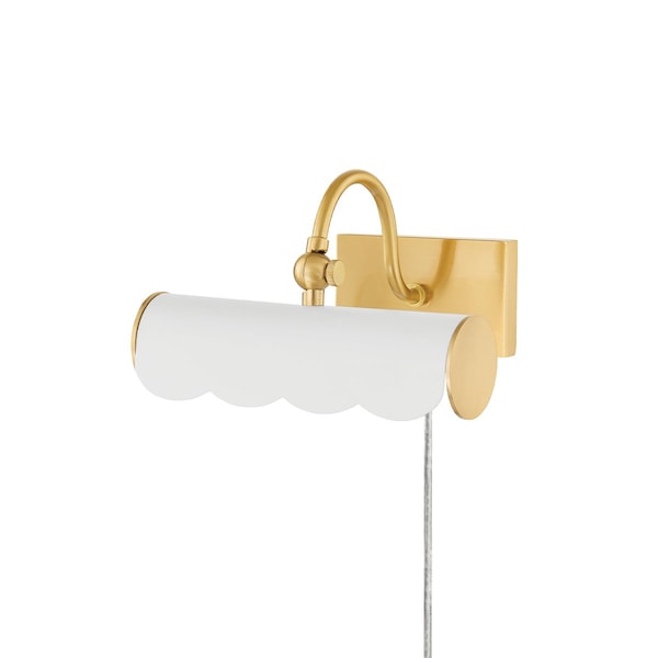 Mitzi Ariel Okin X Fifi 1 Light Picture Light 15.25 In. Aged Brass HL762101S-AGB/SWH - main