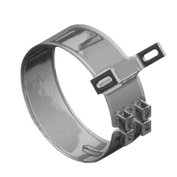Ilc Replacement For Kenworth W900L Aerocab Year 2000 7In Plated Stainless Steel Wide Exhaust Clamp WZ-EQTC-5 - main