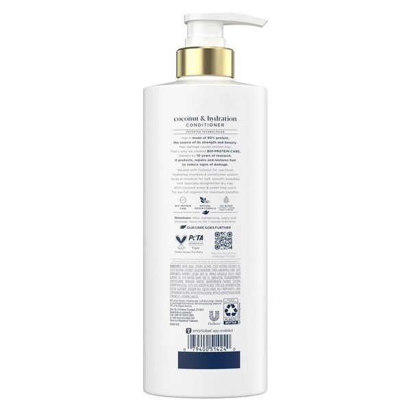 Dove Coconut and Hydration Conditioner, 18 Fluid Ounce, 4PK 64352745 - main