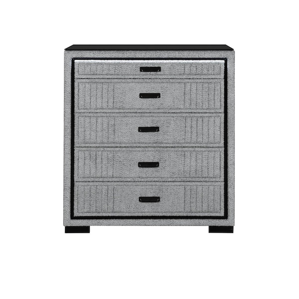 Global Furniture Usa Contemporary Isabella Grey Chest With Led ISABELLA-GREY-CH W/ LED - main