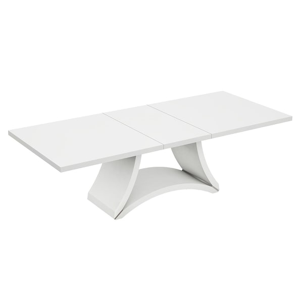 Homeroots 98" White Solid Manufactured Wood Dining Table 366264 - main