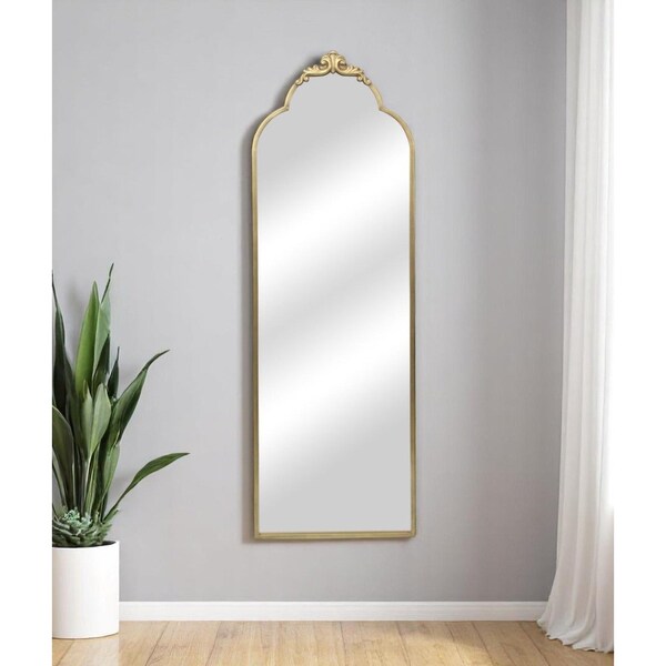 Homeroots 65" Gold Metal Arch Full Length Hanging Mirror 632347 - main