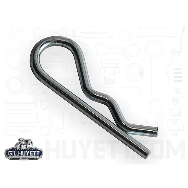 Huyett Bridge Pin, Zn Plt Spg Stl, .125 Wire Dia x 1.938 L x .440 In Eye Dia x Fits .5 to .75 Shft BP-216 - main