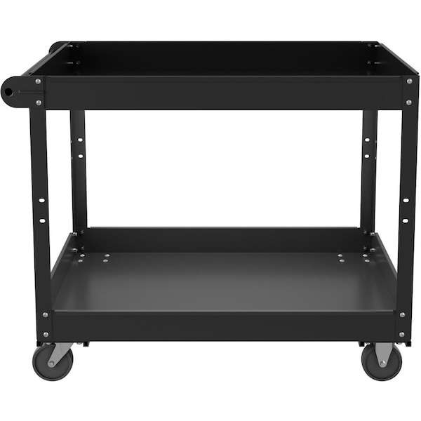 Lorell Utility Cart, 2 Shelves, 400lb Capacity, 36" x 24" x 32", Black LLR59690 - main
