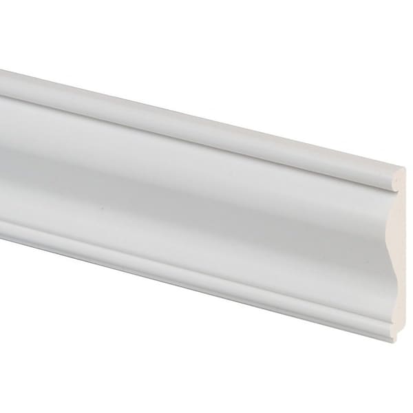 Inteplast Building Products 390 Series Chair Rail Moulding, 8 ft L, 258 in W, 58 in Thick, Smooth Profile, PVC, White 13900800891 - main