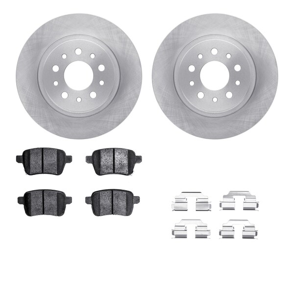 Dynamic Friction Co DFC Rotors with EURO 5000 Ceramic Brake Pads includes Hardware 6612-07011 - main