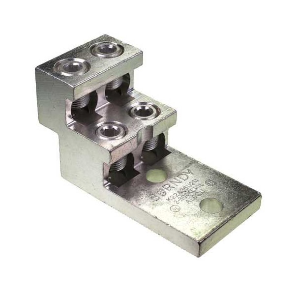 Burndy AL Universal Terminal, 2-Hole, 1/2 in Stud, 1-3/4 in NEMA Spacing K22A36U2N - main