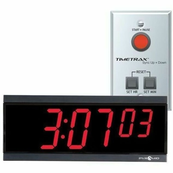 Zoro Select 11-1/8" Digital Wireless Digital Timer Wall Clock, Black 9D26BRCT - main