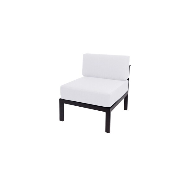 Bfm Seating Belmar Armless Middle Sofa Section with Sunbrella cushions, Sand Black Frame PH6101BL-M-14091 - main