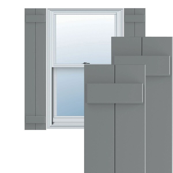 Ekena Millwork True Fit PVC Two Board Joined Board-n-Batten Shutters, Ocean Swell, 10 3/4W x 26H, PR TFP101BBF11X026CH - main