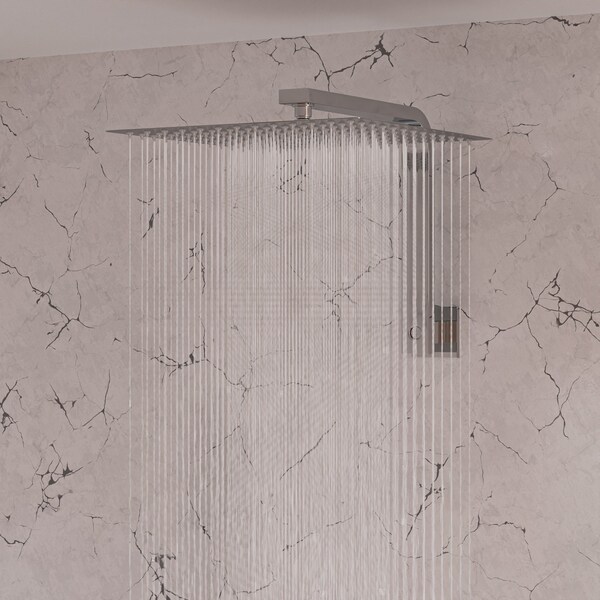 Alfi Brand Brushed SS 12" Square Ultra Thin Rain Shower Head RAIN12S-BSS - main