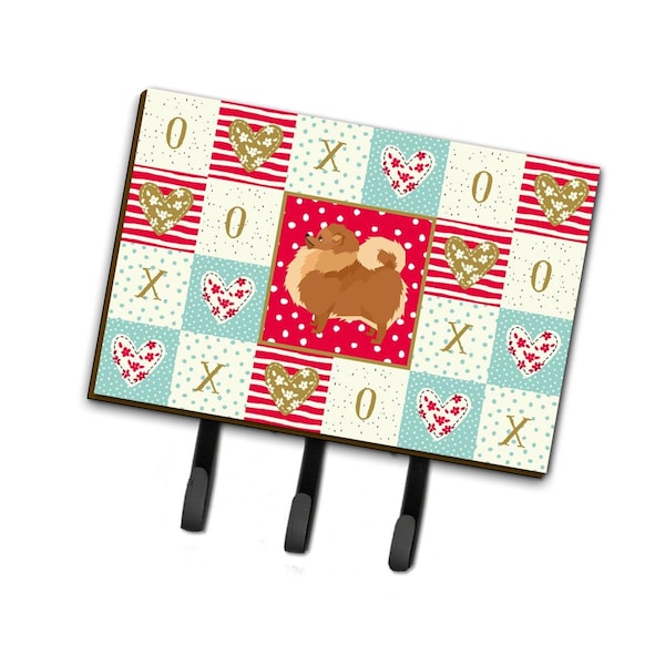 Carolines Treasures 6 x 2 x 9 in. Pomeranian Love Leash or Key Holder CK5945TH68 - main