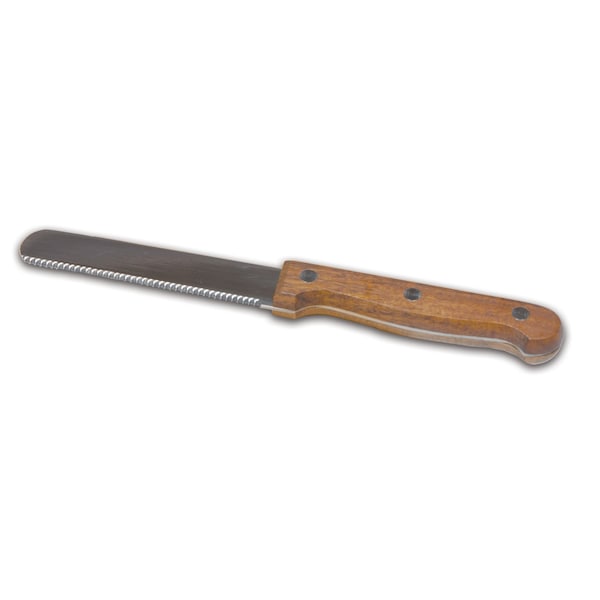 Picnic Time Family Of Brands Cheese Knife - Acacia W/ Steel Rivets, Brown & Silver 859-00-505-000-0 - main