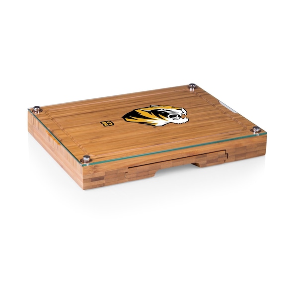 Picnic Time Family Of Brands NCAA Mizzou Tigers Concerto Glass Top Cheese Board and Knife Set 919-00-505-394-0 - main