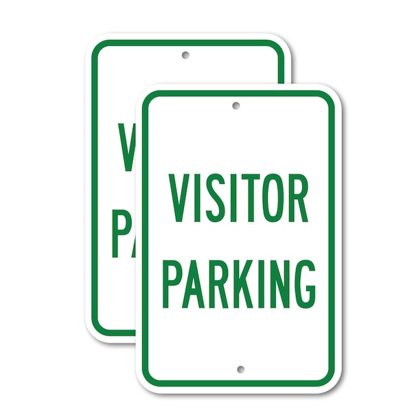 Signmission Visitor Parking, 18'' X 24'' 2 Signs, Heavy Gauge Aluminum, 2PK A-1824-2PACK-2989 - main