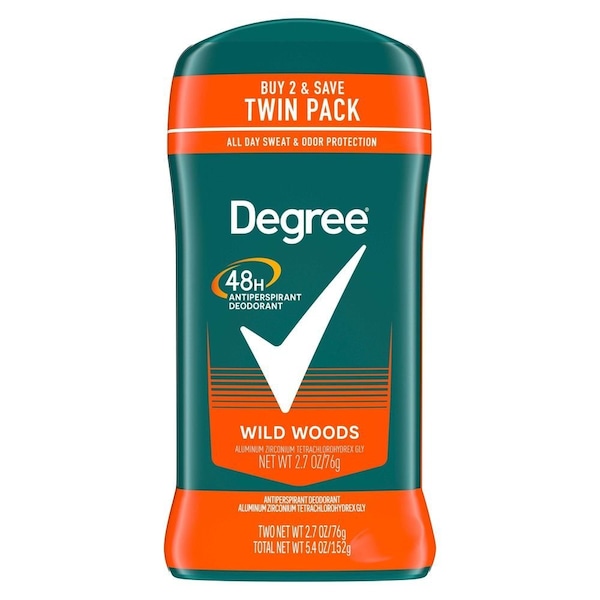 Degree Men Original Protection Wild Woods 48H Antiperspirant Deodorant, Twin Pack, 5.4 Ounce, 6PK 69784626 - main
