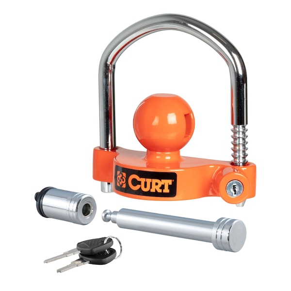 Curt Hitch & Coupler Lock Set, 2'' or 2-1/2'' Receivers, 1-7/8'' to 2-5/16'' Couplers 23092 - main