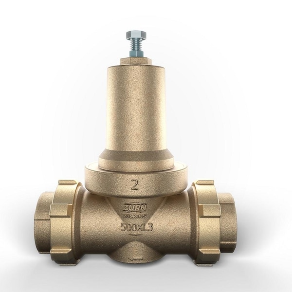 Wilkins 1-1/2in 500XL3 PRV 15-75 PSI Dbl Union Fem X Fem NPT Tap for Gauge Lead Free 112-500XL3DU - main