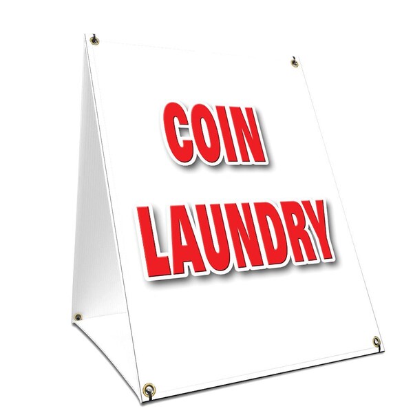 Signmission Coin Laundry, 36 Inch x 24 Inch A-frame Yard Sign, Plastic Sign SBC-2436-Coin Laundry - main