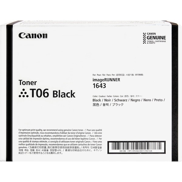Canon Original Laser Toner Cartridge, Black, 20500 Pages T06 - main
