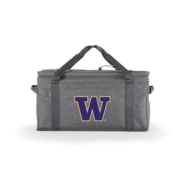 Picnic Time Family Of Brands NCAA Washington Huskies 64 Can Collapsible Cooler, Large Insulated Soft Cooler Bag 716-00-105-624-0 - main